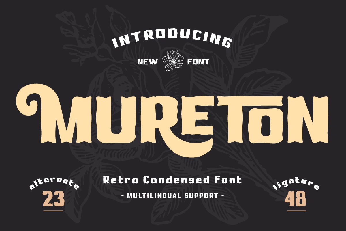 Пример шрифта Mureton Regular