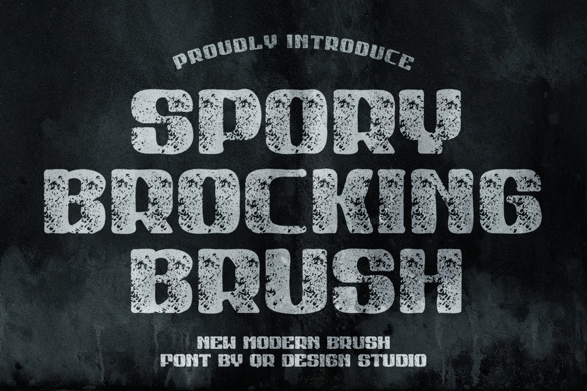 Пример шрифта Spory Brocking Brush Regular