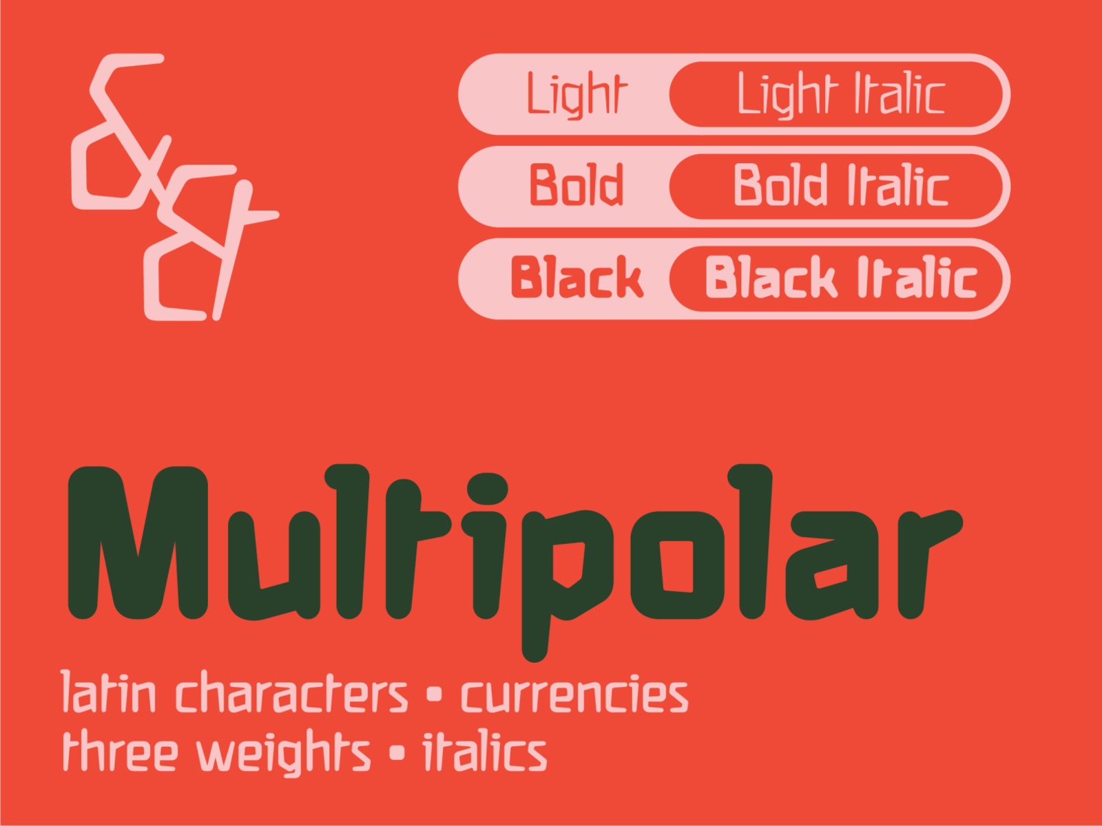 Пример шрифта Multipolar
