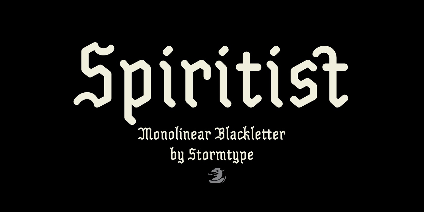 Пример шрифта Spiritist