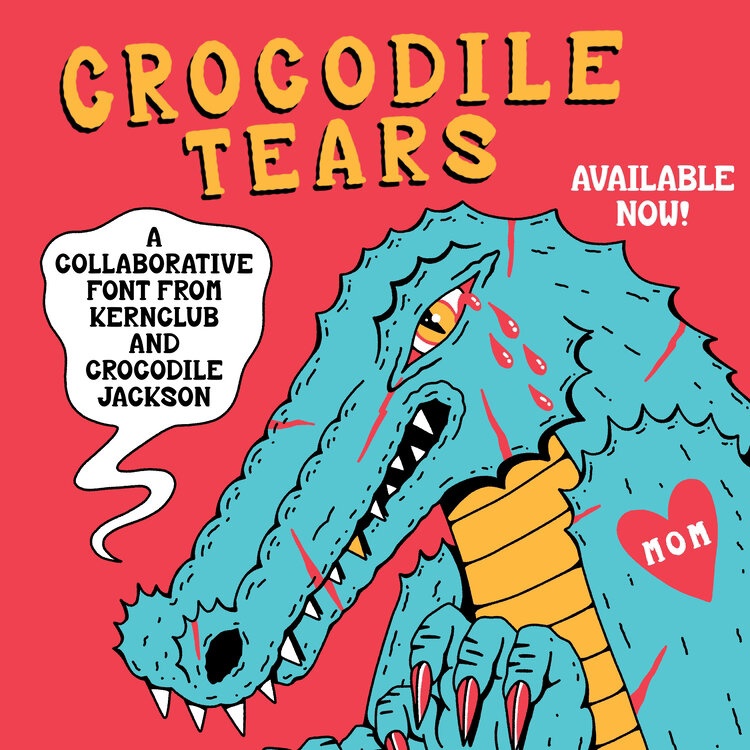 Пример шрифта KC Crocodile Tears Regular