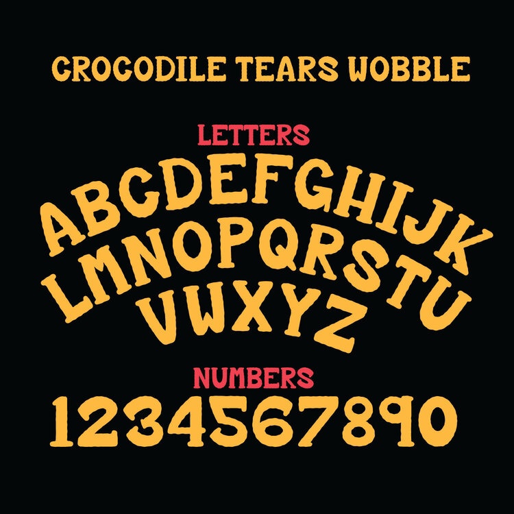 Пример шрифта KC Crocodile Tears Regular