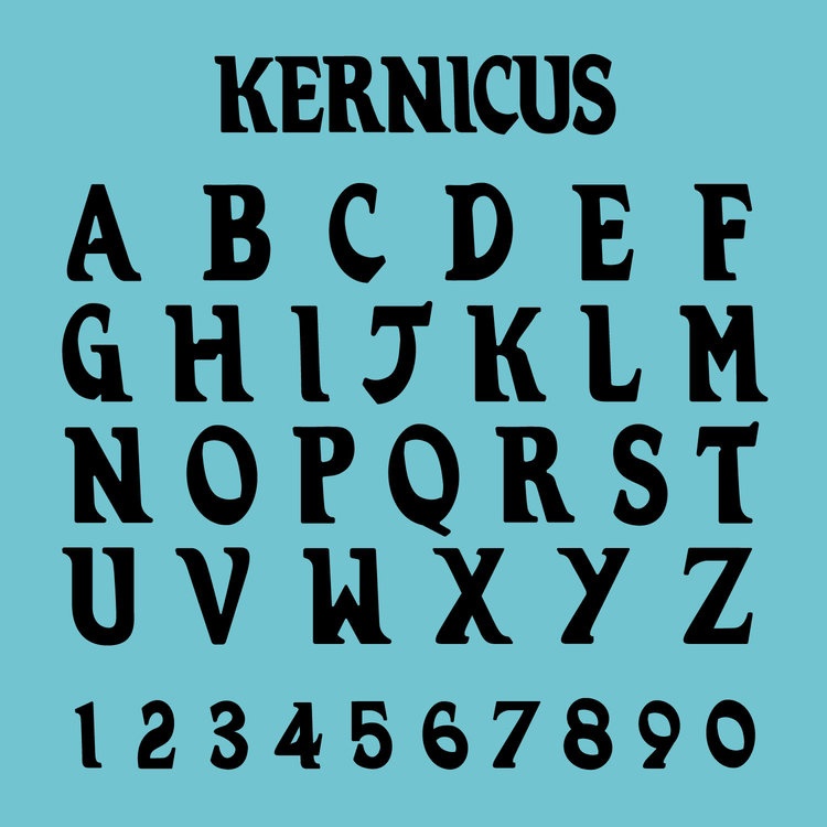 Пример шрифта Kernicus Regular