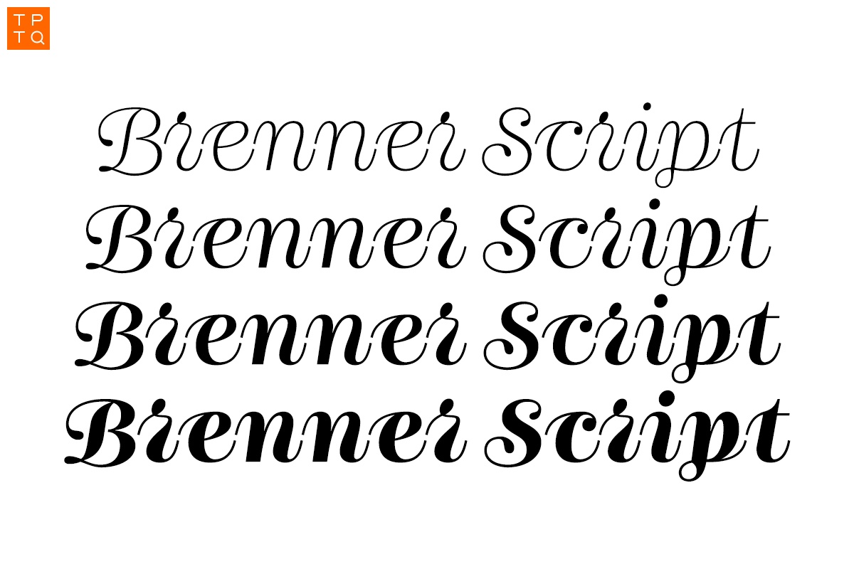 Пример шрифта Brenner Script Light