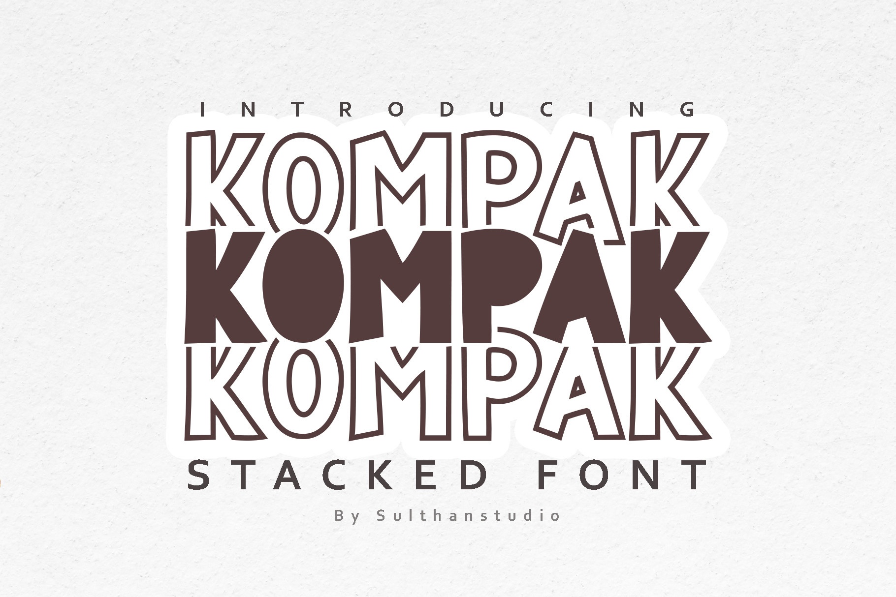 Пример шрифта Kompak Regular