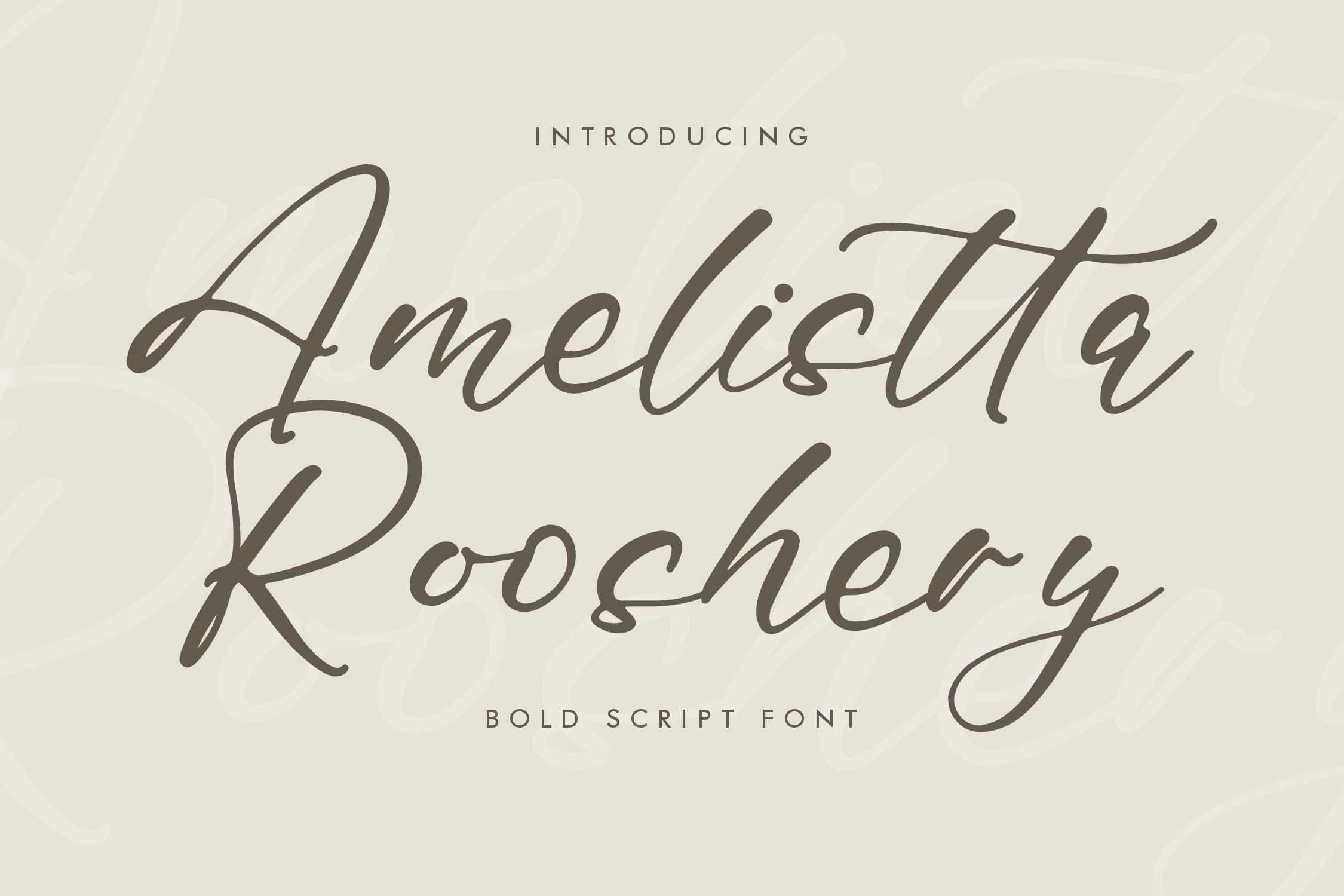 Пример шрифта Amelistta Rooshery Italic