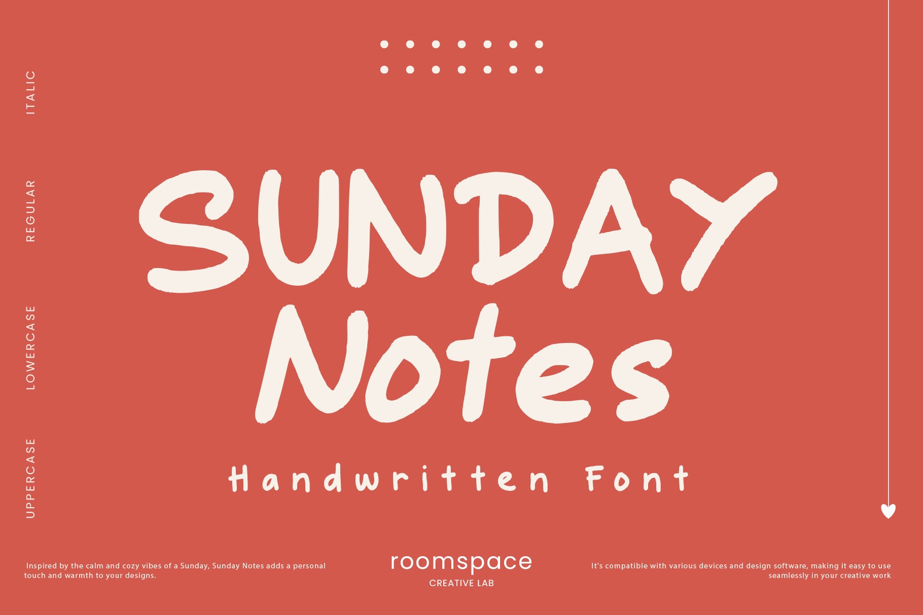 Пример шрифта Sunday Notes Regular