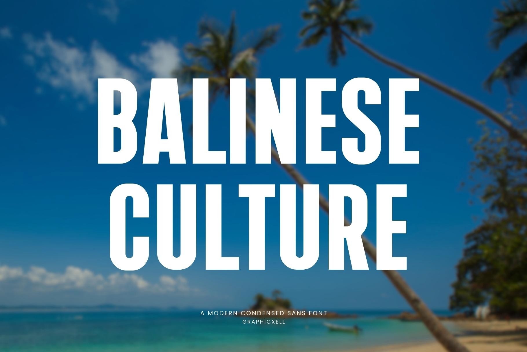 Пример шрифта Balinese Culture