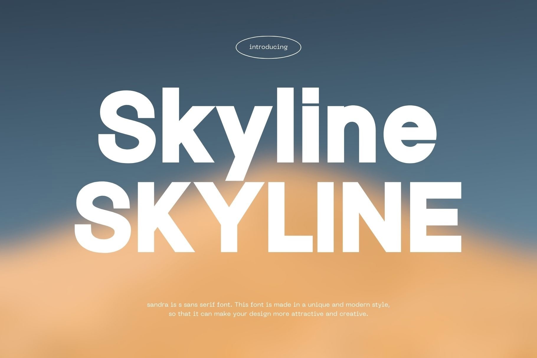 Пример шрифта Skyline