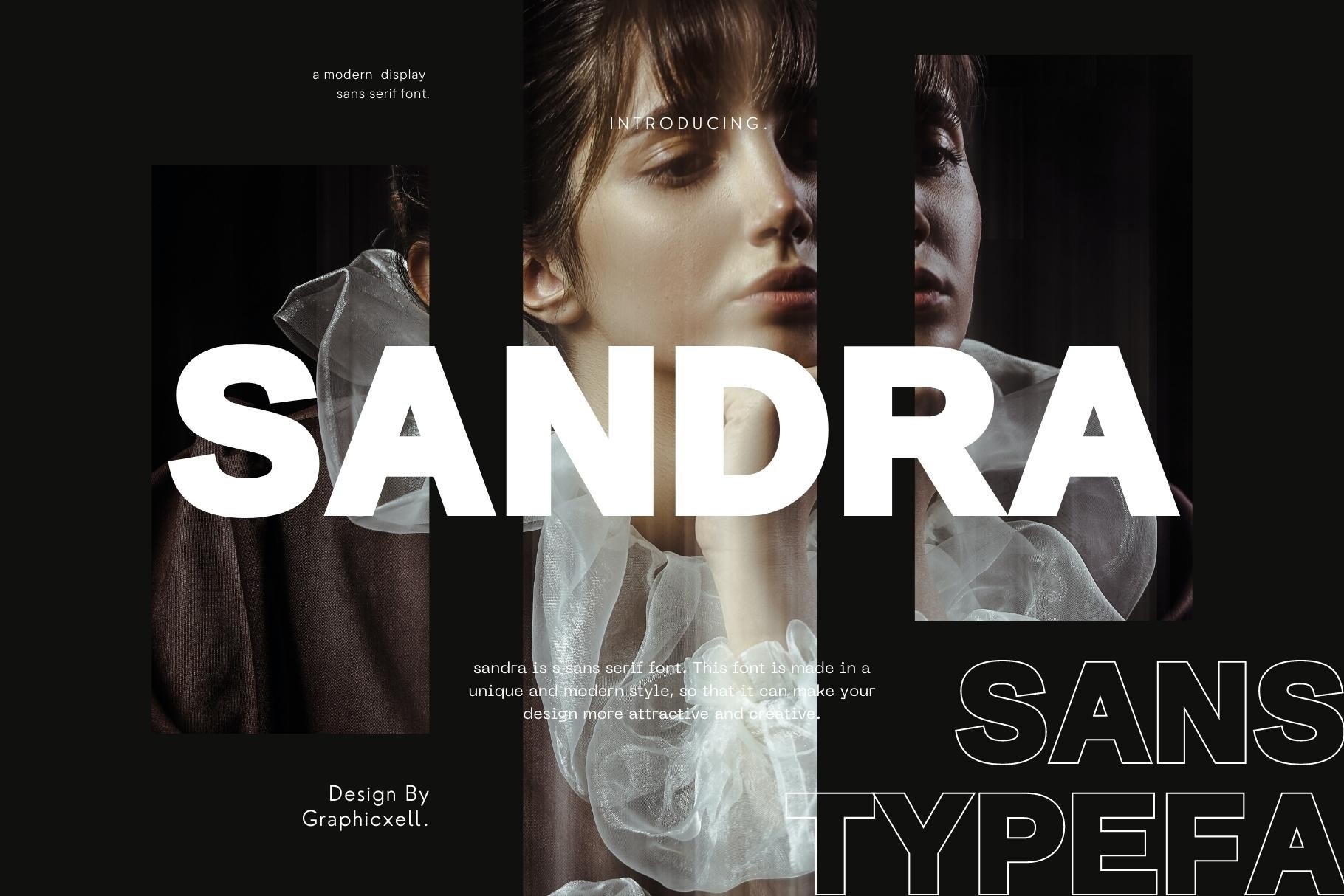 Пример шрифта Sandra