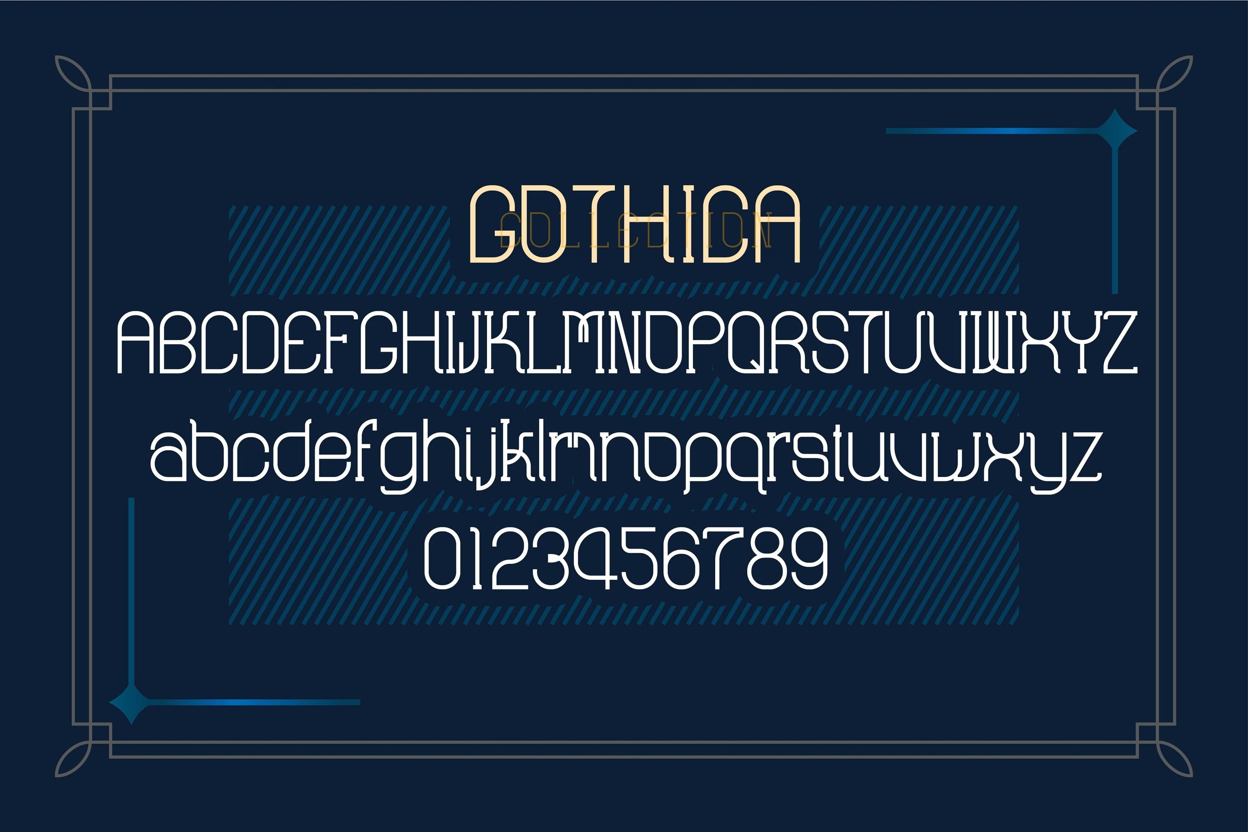 Пример шрифта Gothica Regular