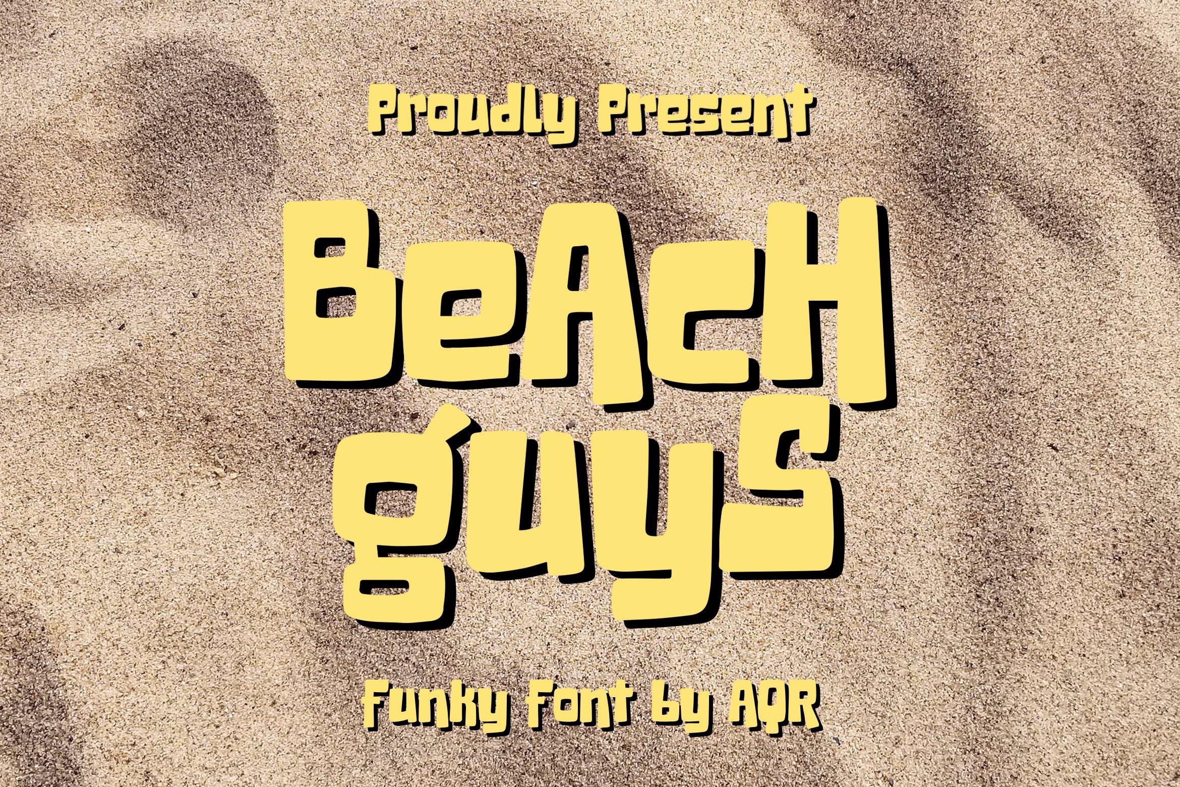 Пример шрифта Beach Guys Regular