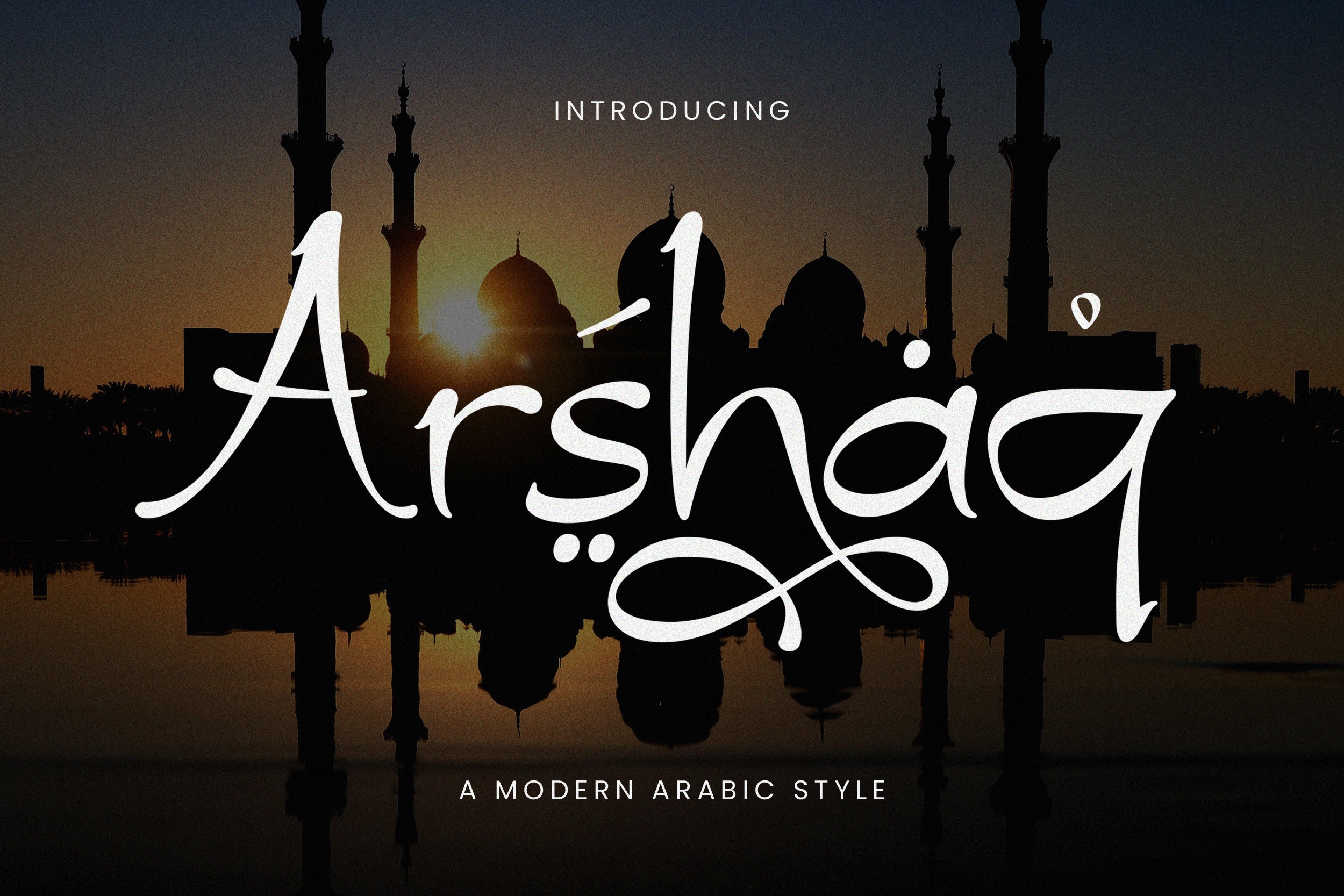 Пример шрифта Arshaq Regular