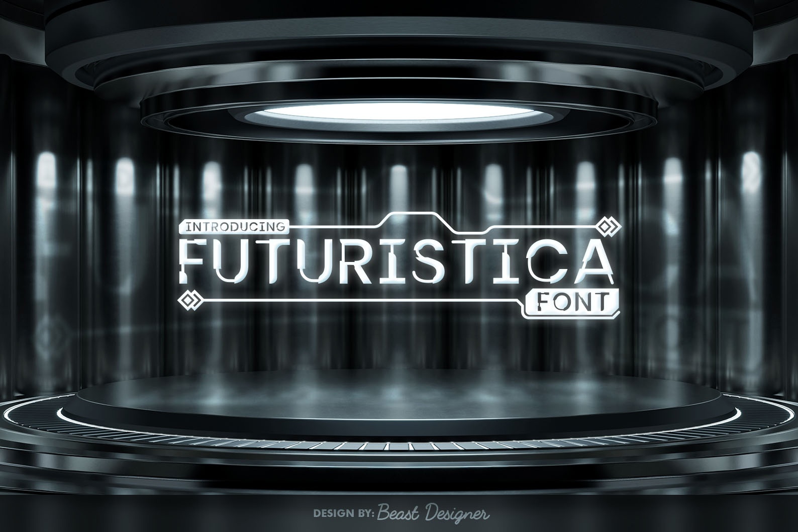 Пример шрифта Futuristica