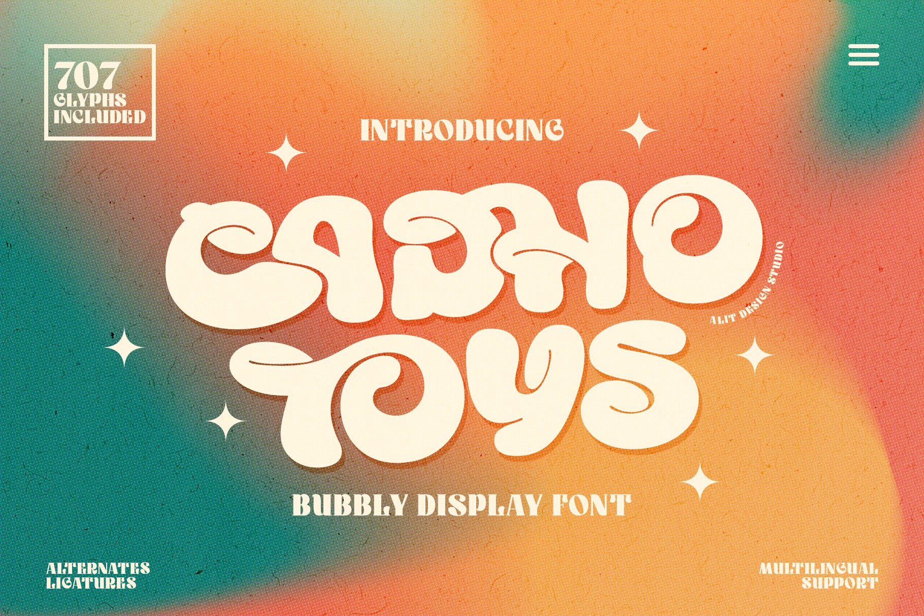 Пример шрифта Cadho Toys