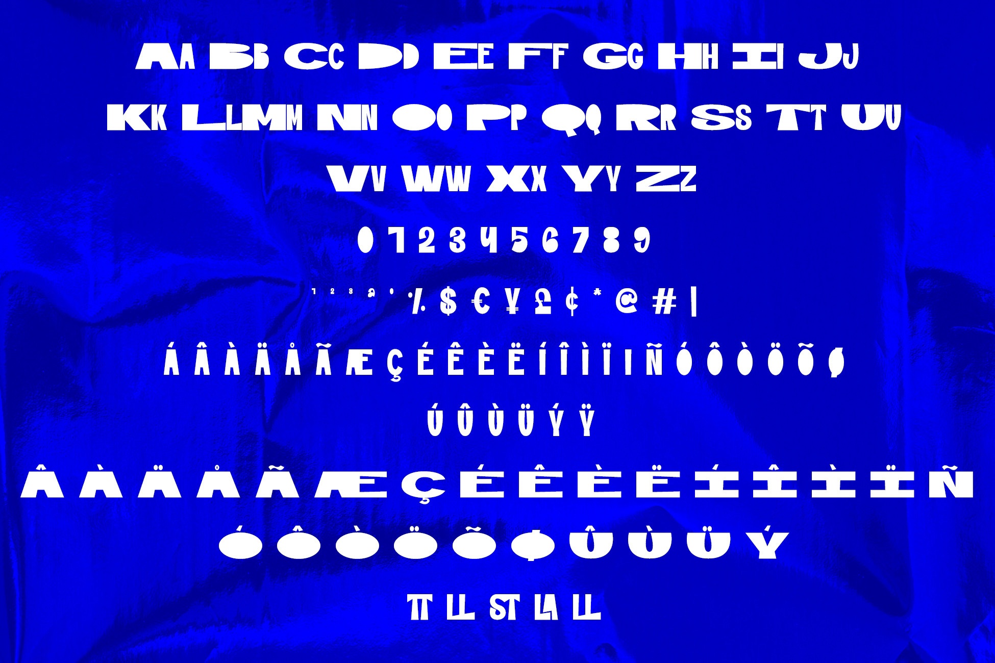 Пример шрифта Moklan Italic