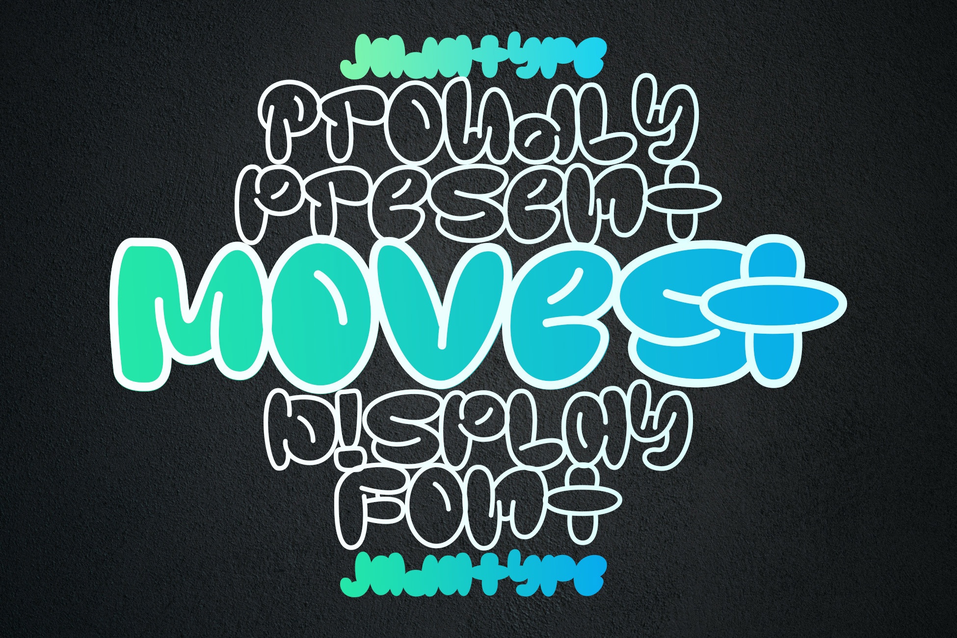 Пример шрифта Movest