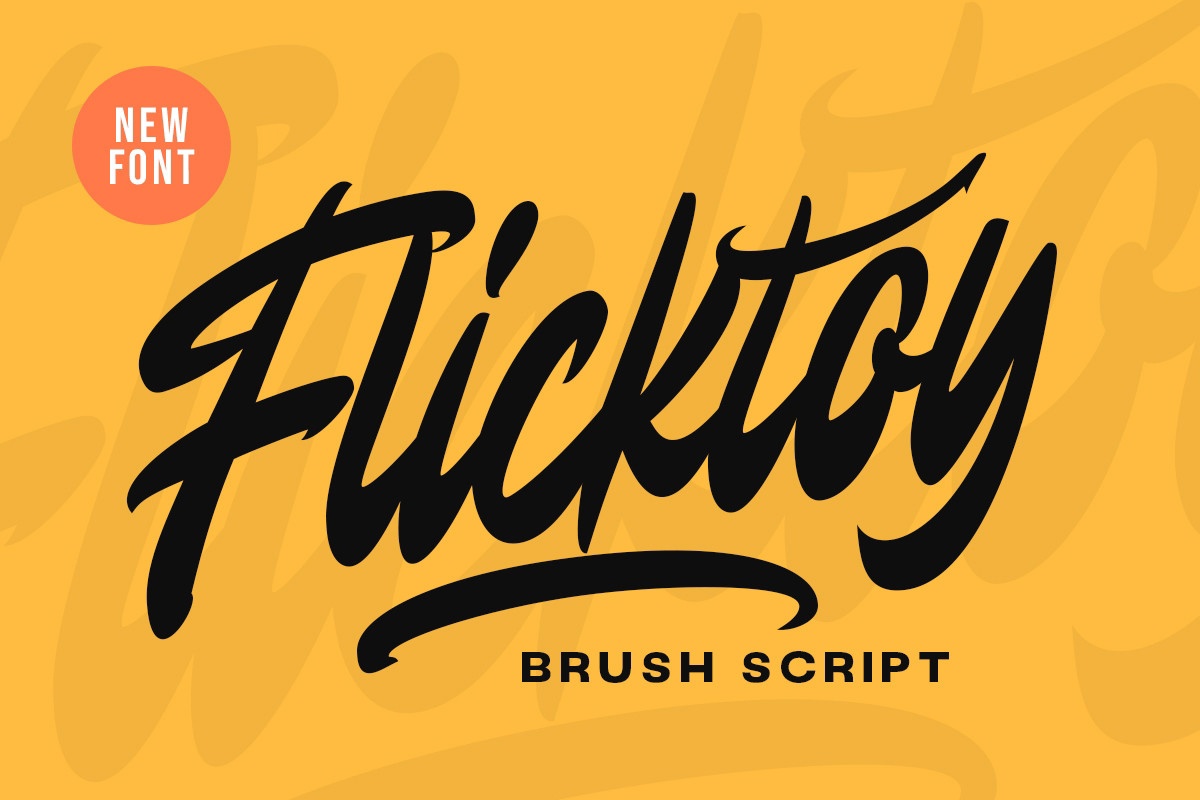 Пример шрифта Flicktoy