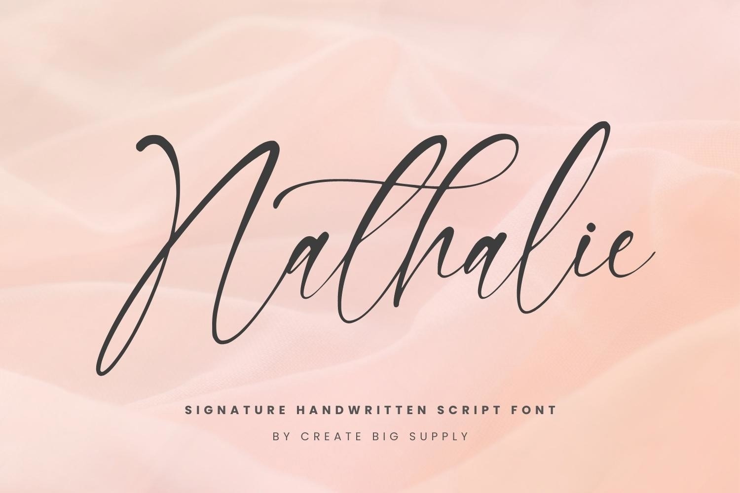 Пример шрифта Nathalie