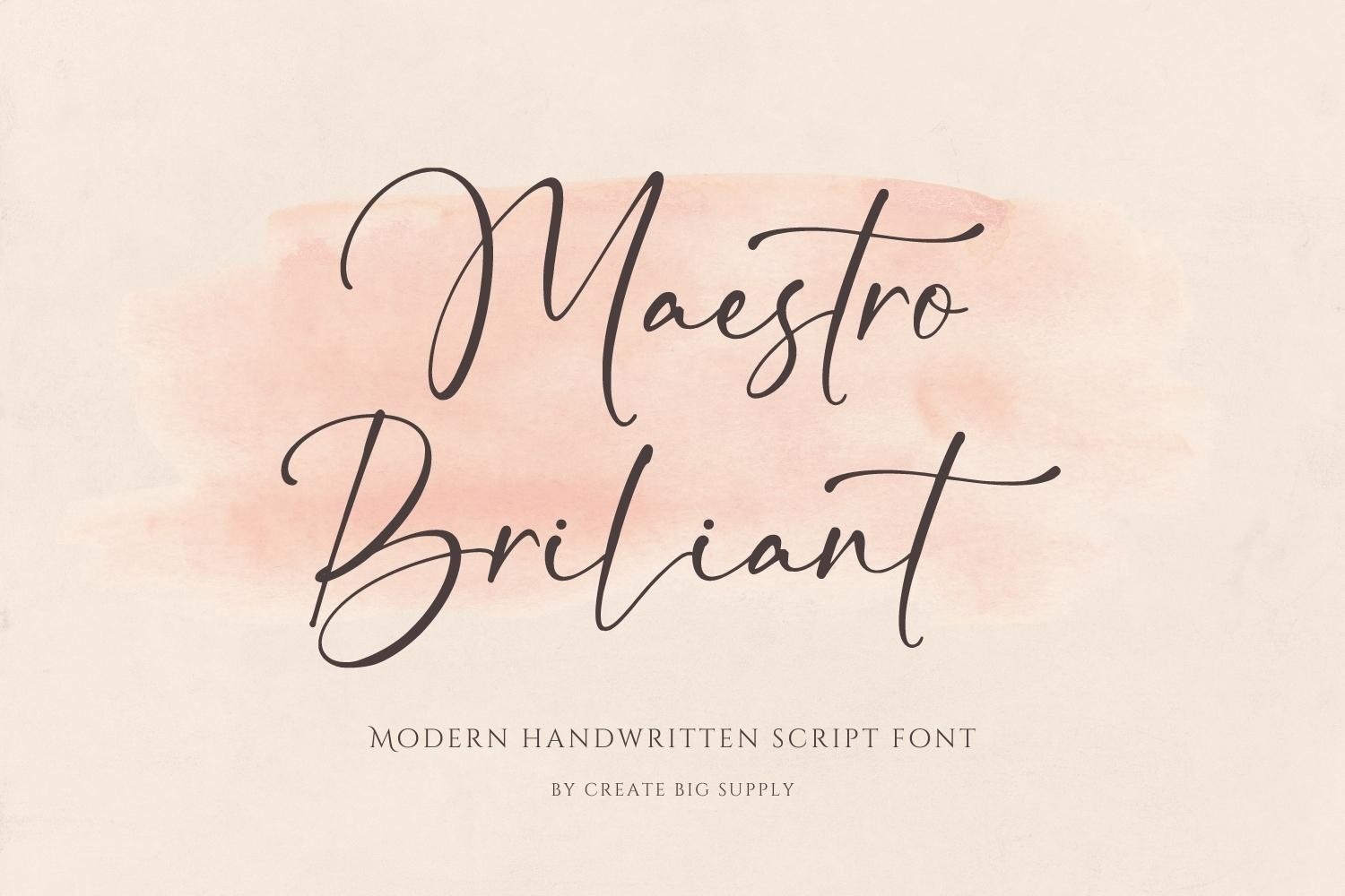 Пример шрифта Maestro Brilliant