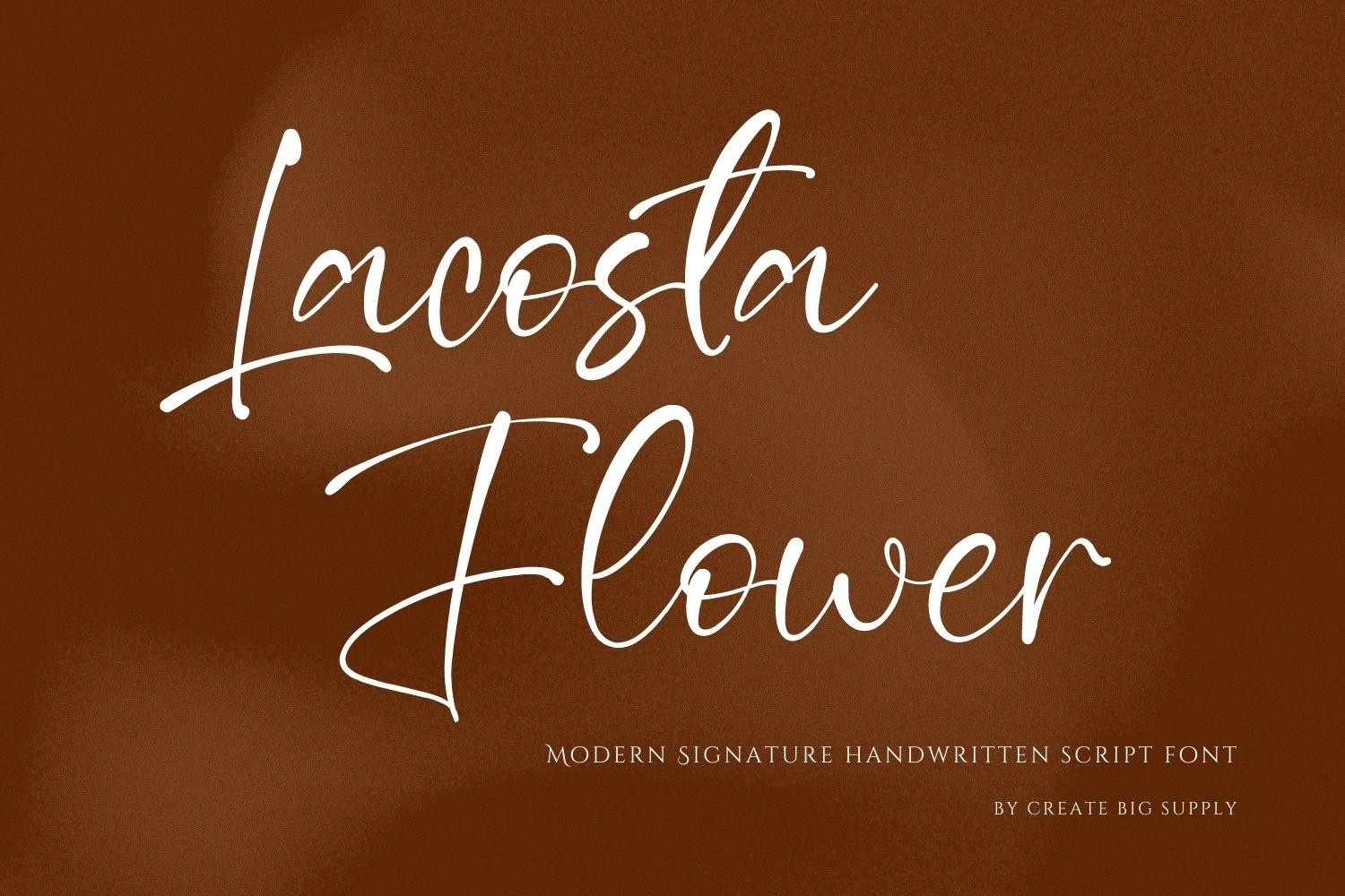 Пример шрифта Lacosta Flower