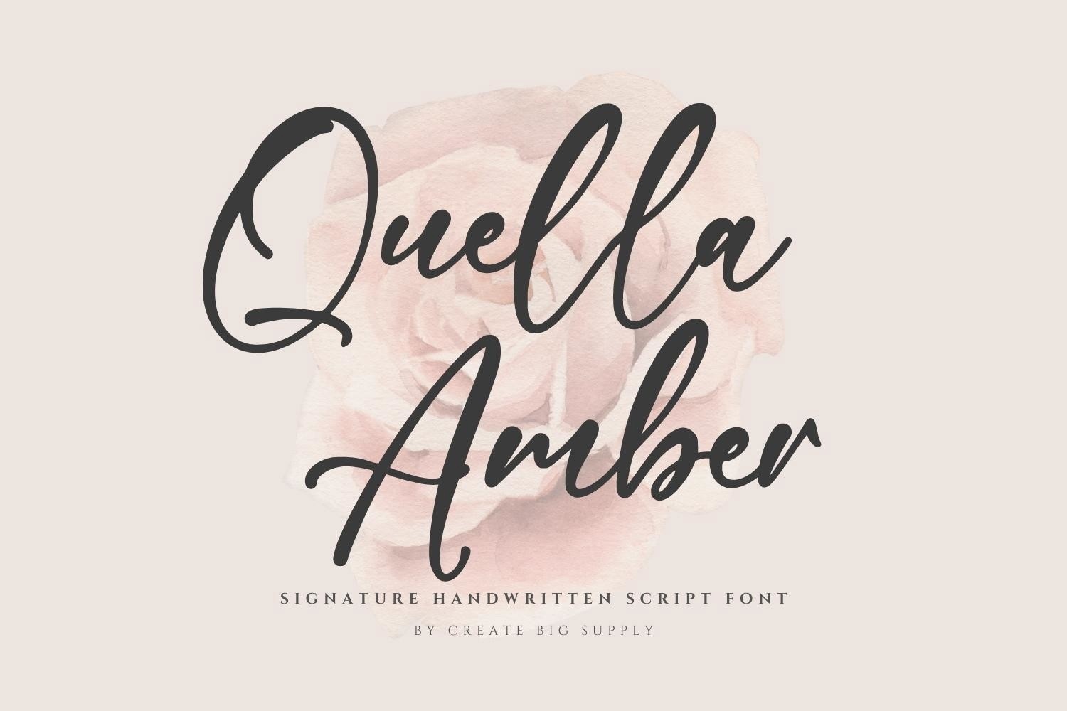 Пример шрифта Quella Amber
