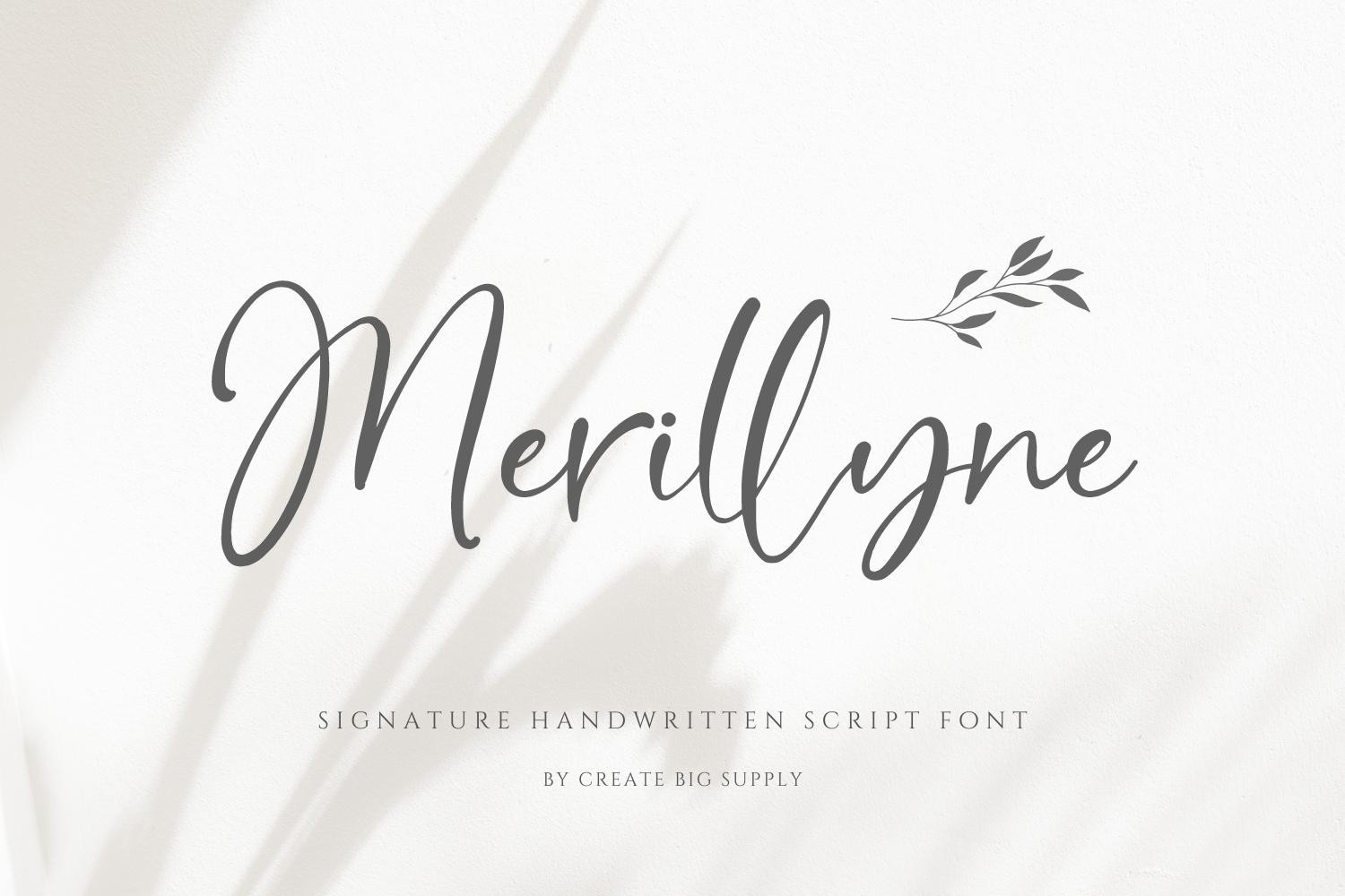 Пример шрифта Merillyne