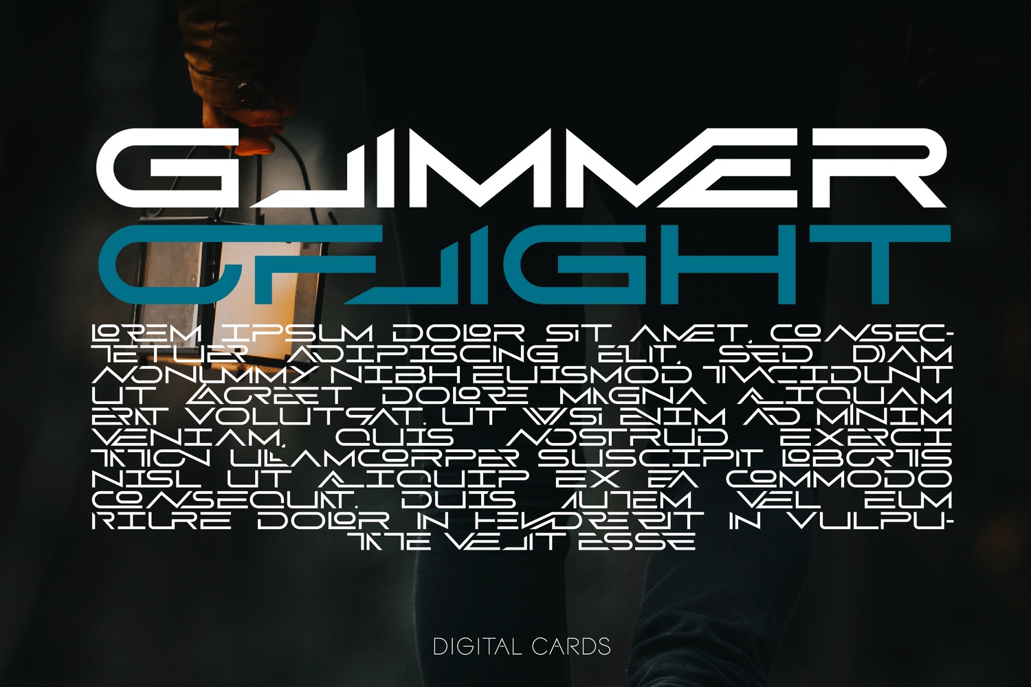 Пример шрифта Digital Cards Light