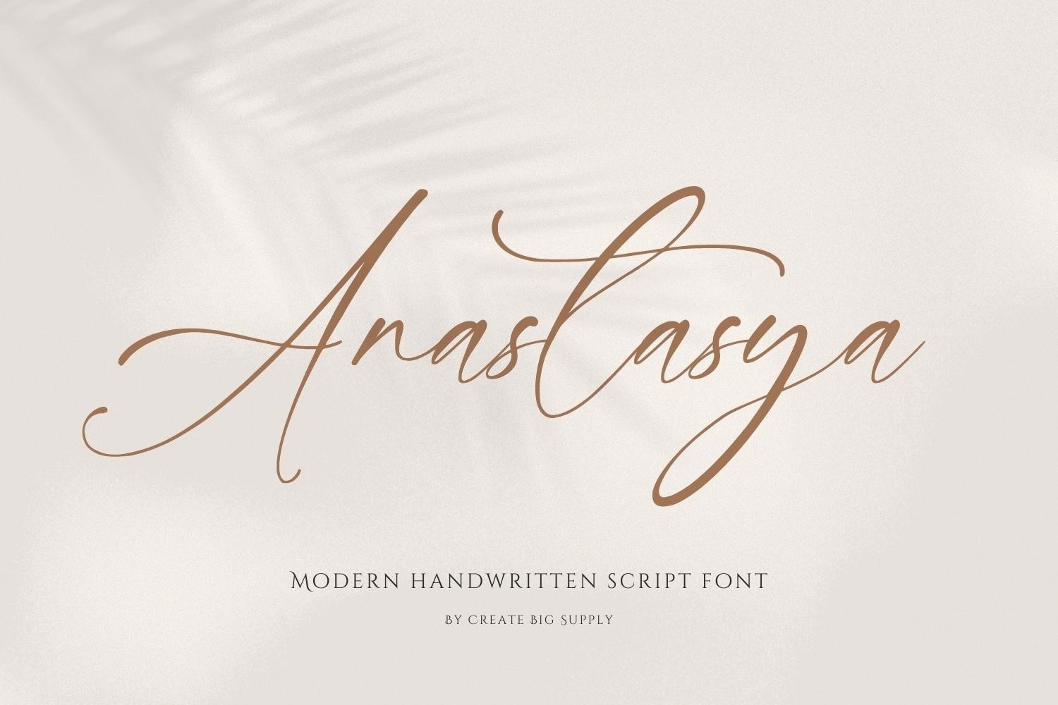 Пример шрифта Anastasya