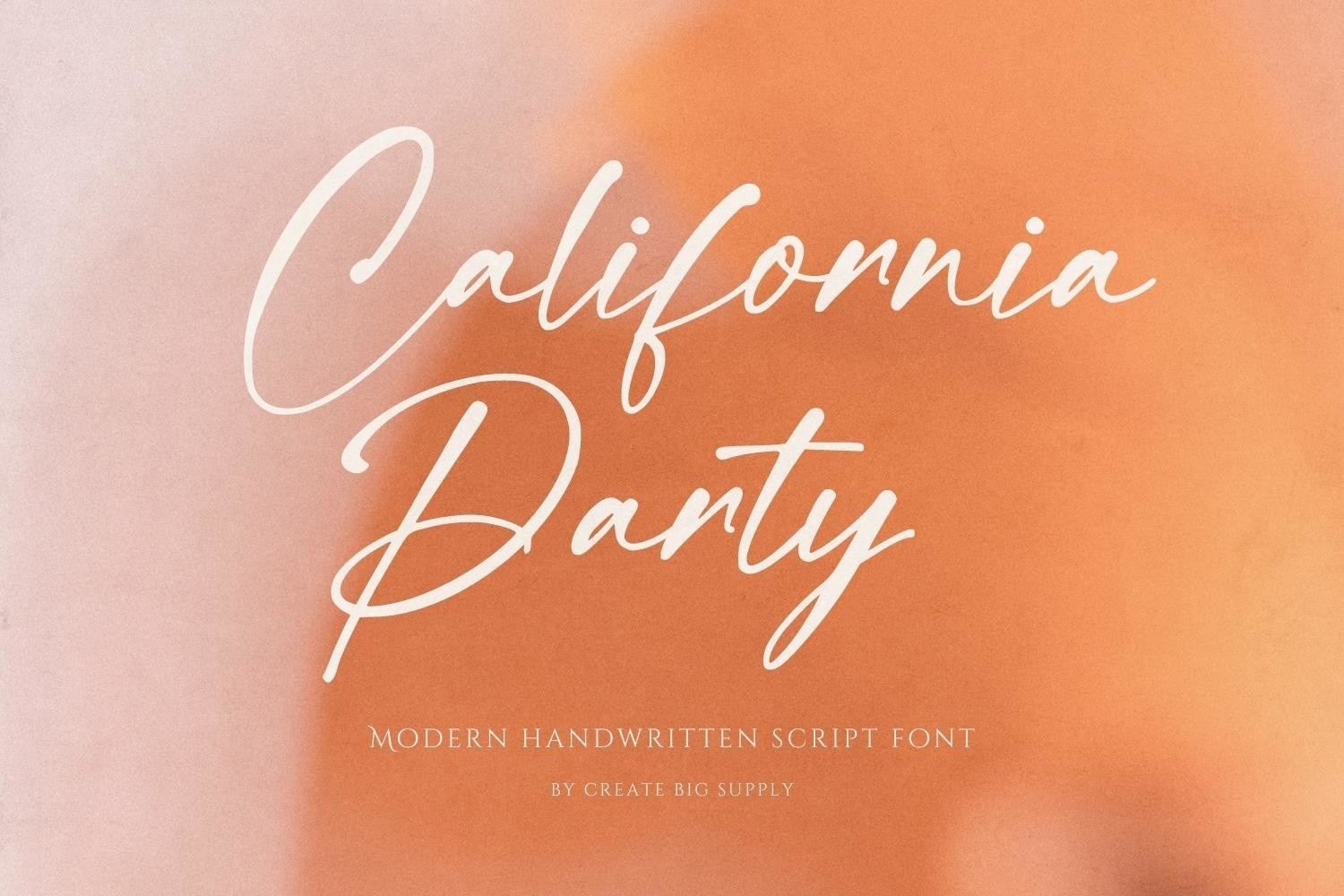 Пример шрифта California Party