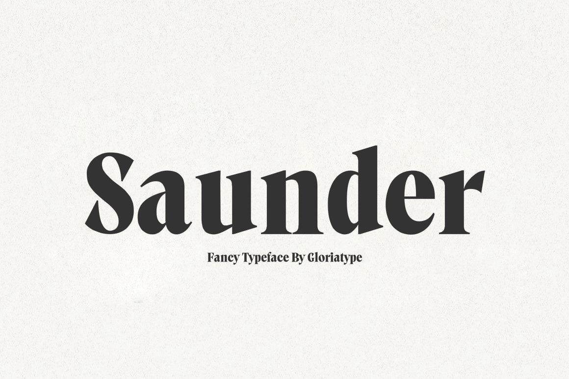 Пример шрифта Saunder