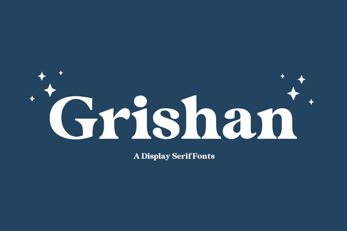 Пример шрифта Grishan