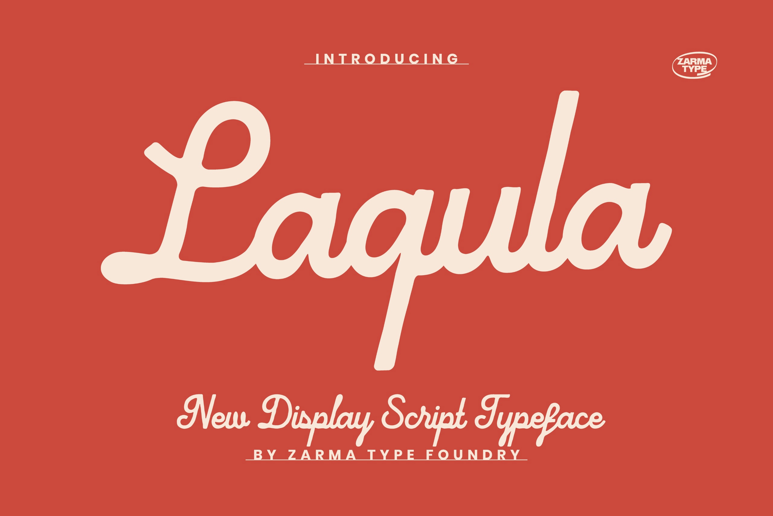 Пример шрифта Laqula Regular