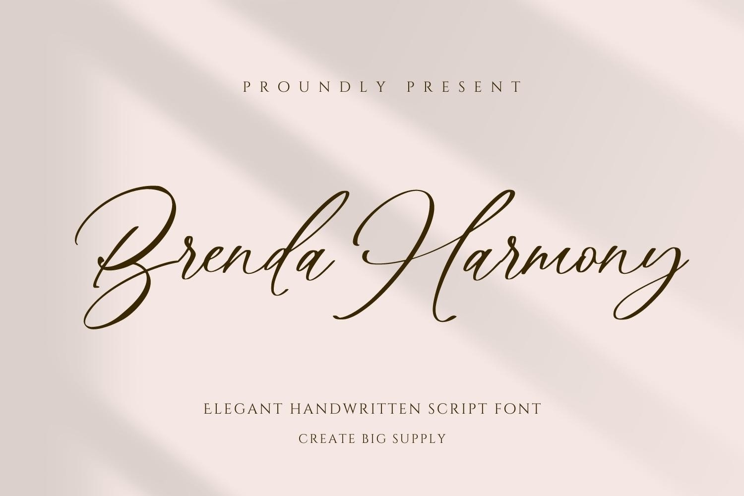 Пример шрифта Brenda Harmony