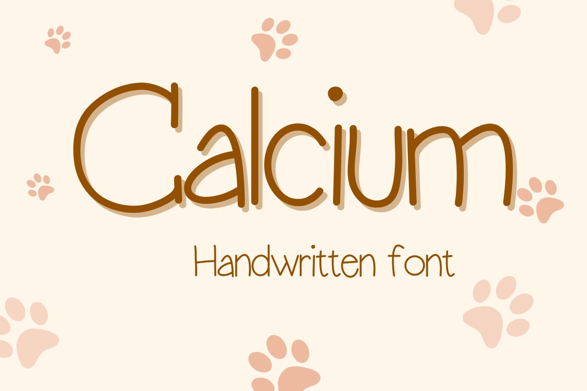 Пример шрифта Calcium