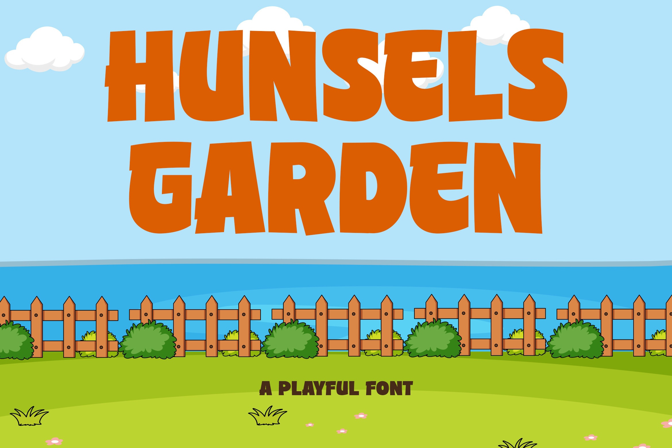 Пример шрифта Hunsels Garden Regular