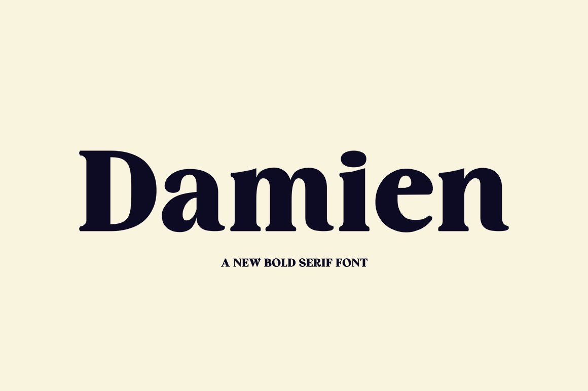 Пример шрифта Damien