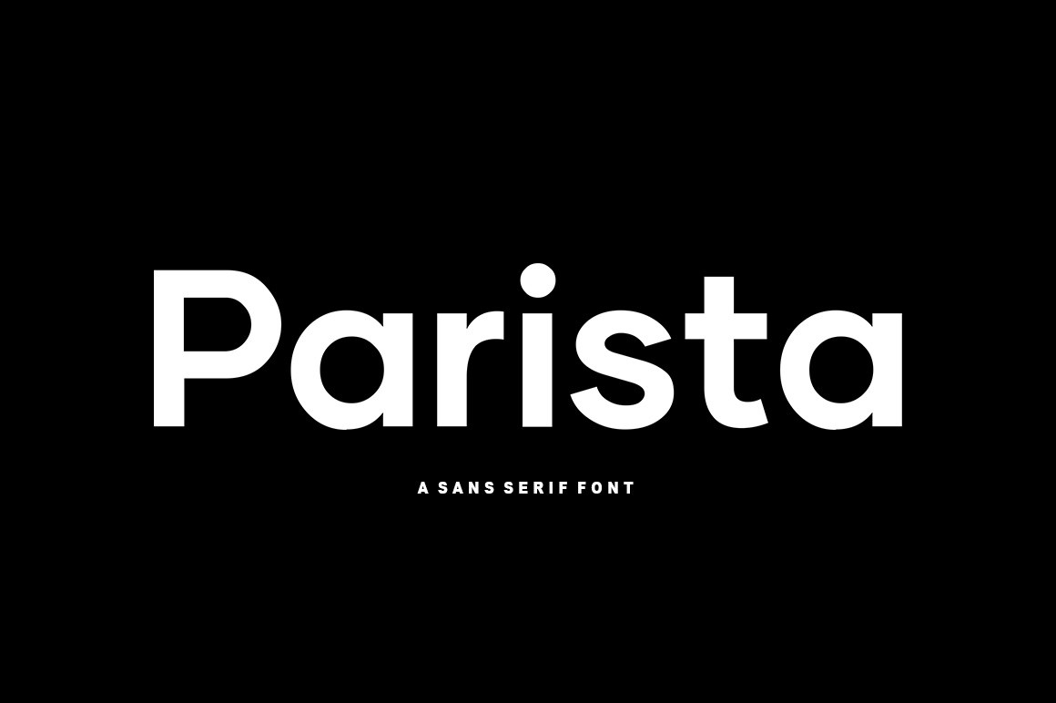 Пример шрифта Parista
