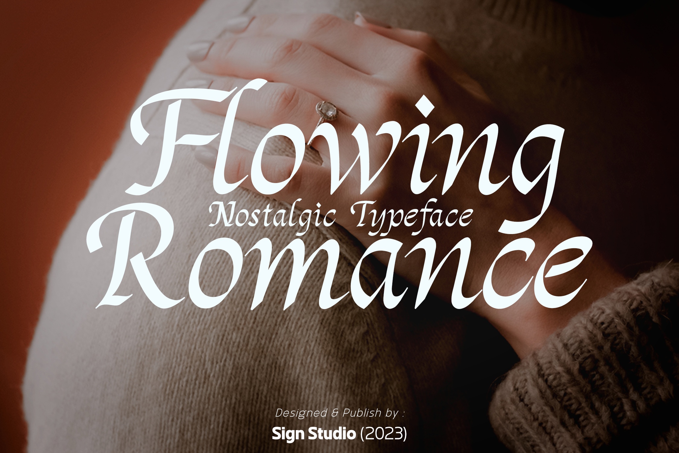 Пример шрифта Flowing Romance Italic