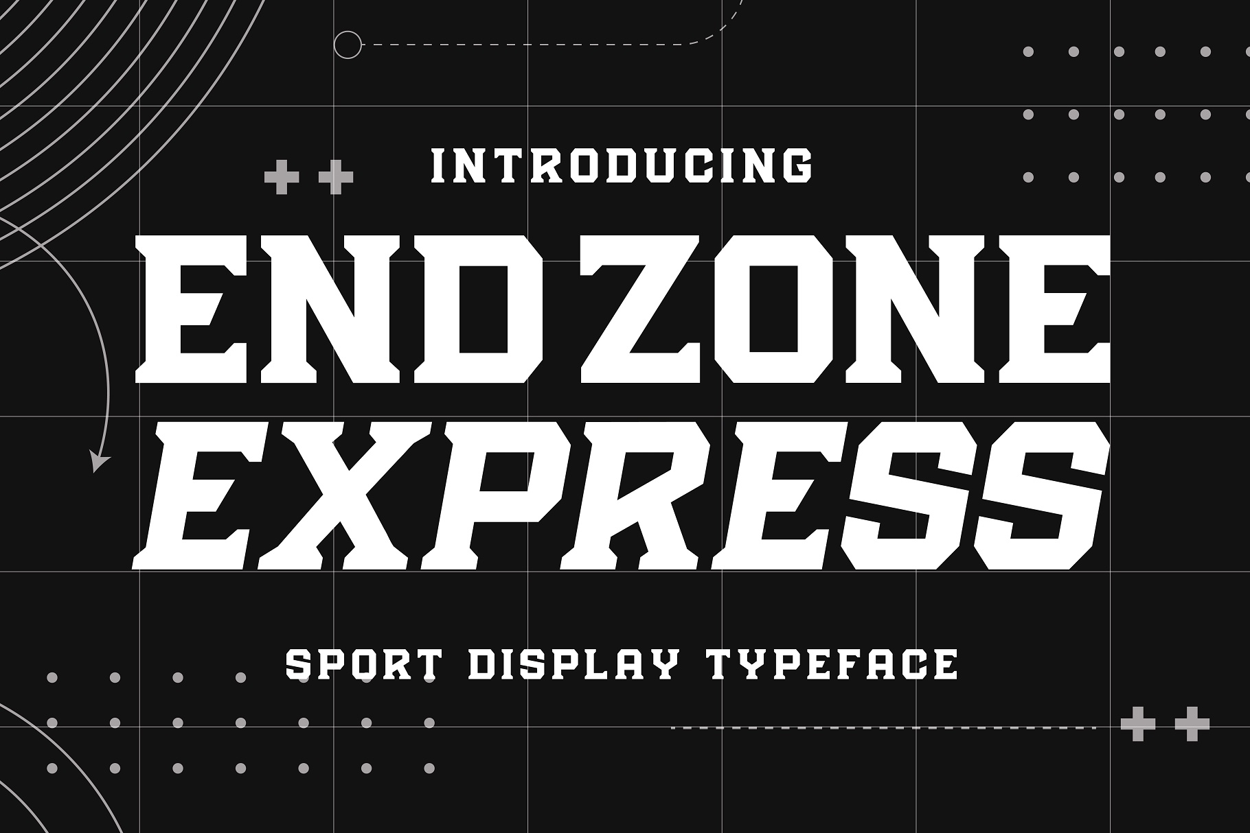 Пример шрифта Endzone Express