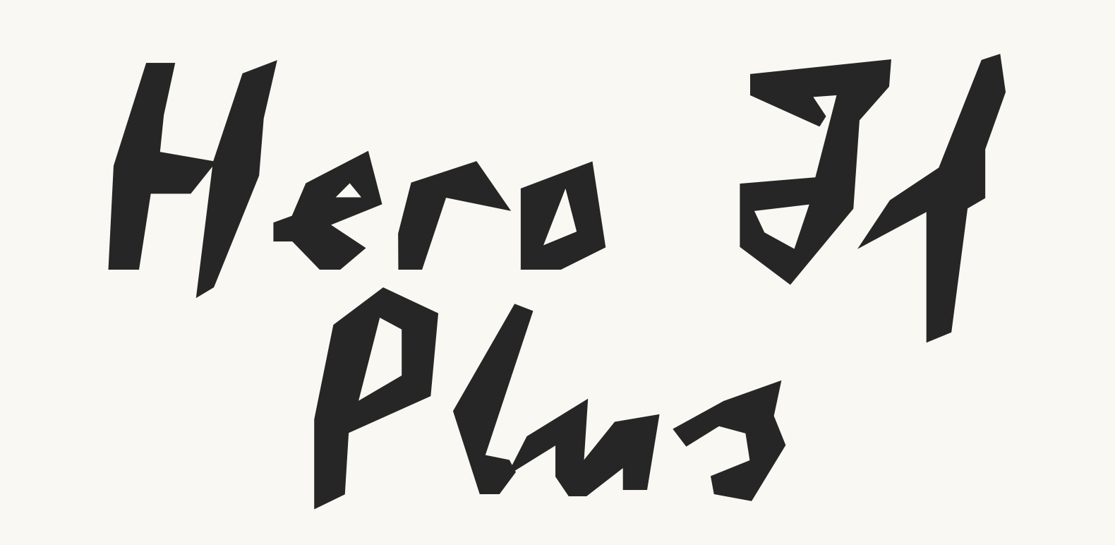 Пример шрифта Hero If Plus