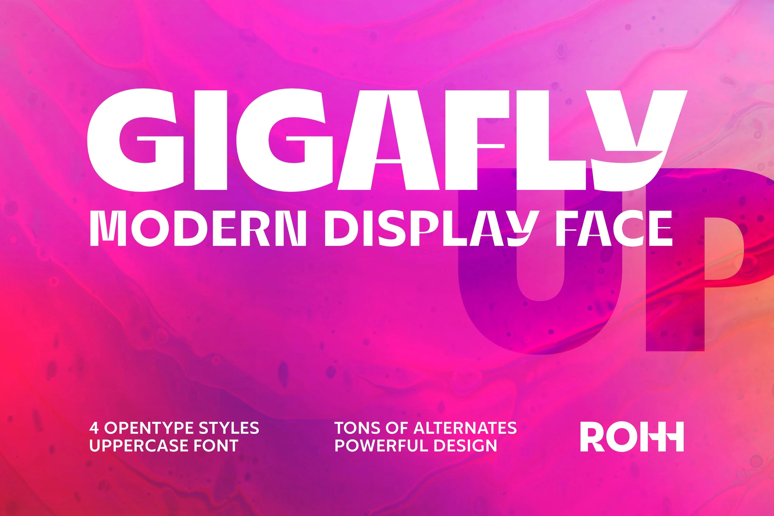Пример шрифта Gigafly Up Bold