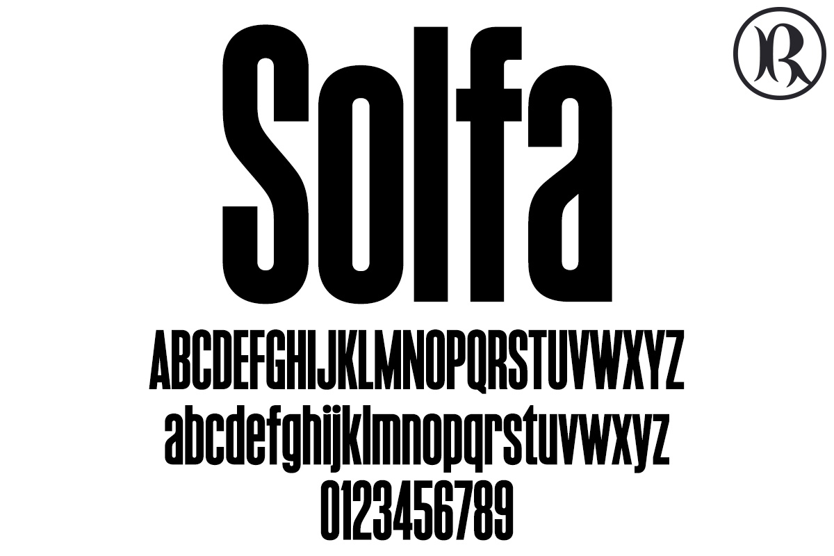 Пример шрифта Solfa Regular