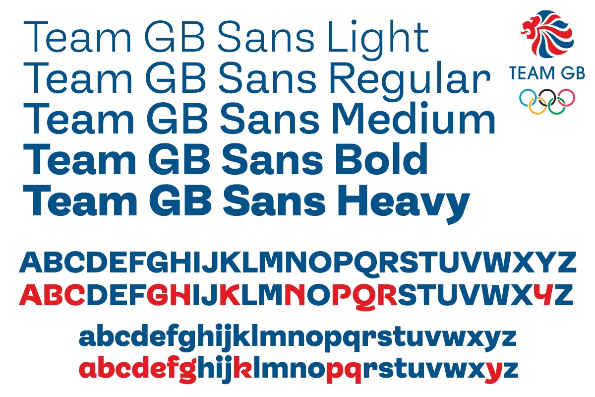 Пример шрифта Team GB Sans