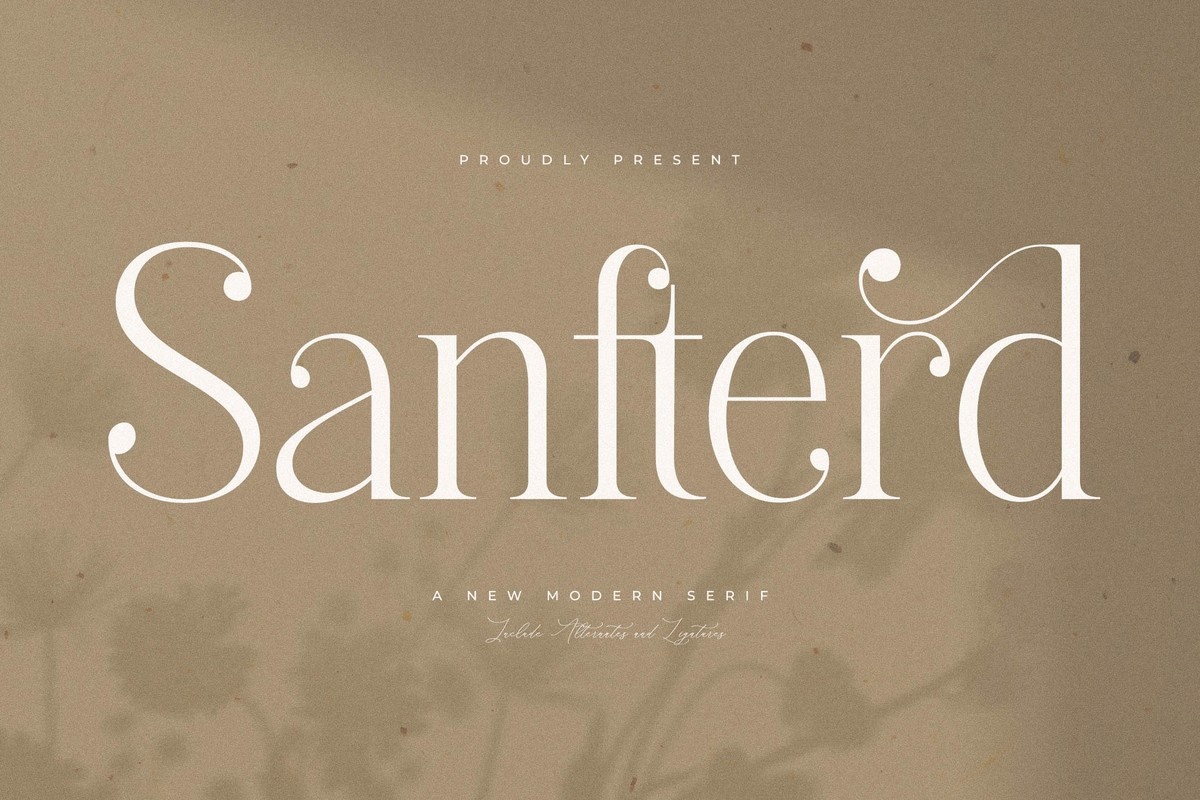 Пример шрифта Sanfterd Italic