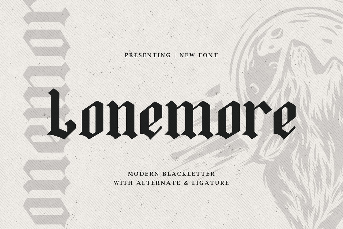 Пример шрифта Lonemore