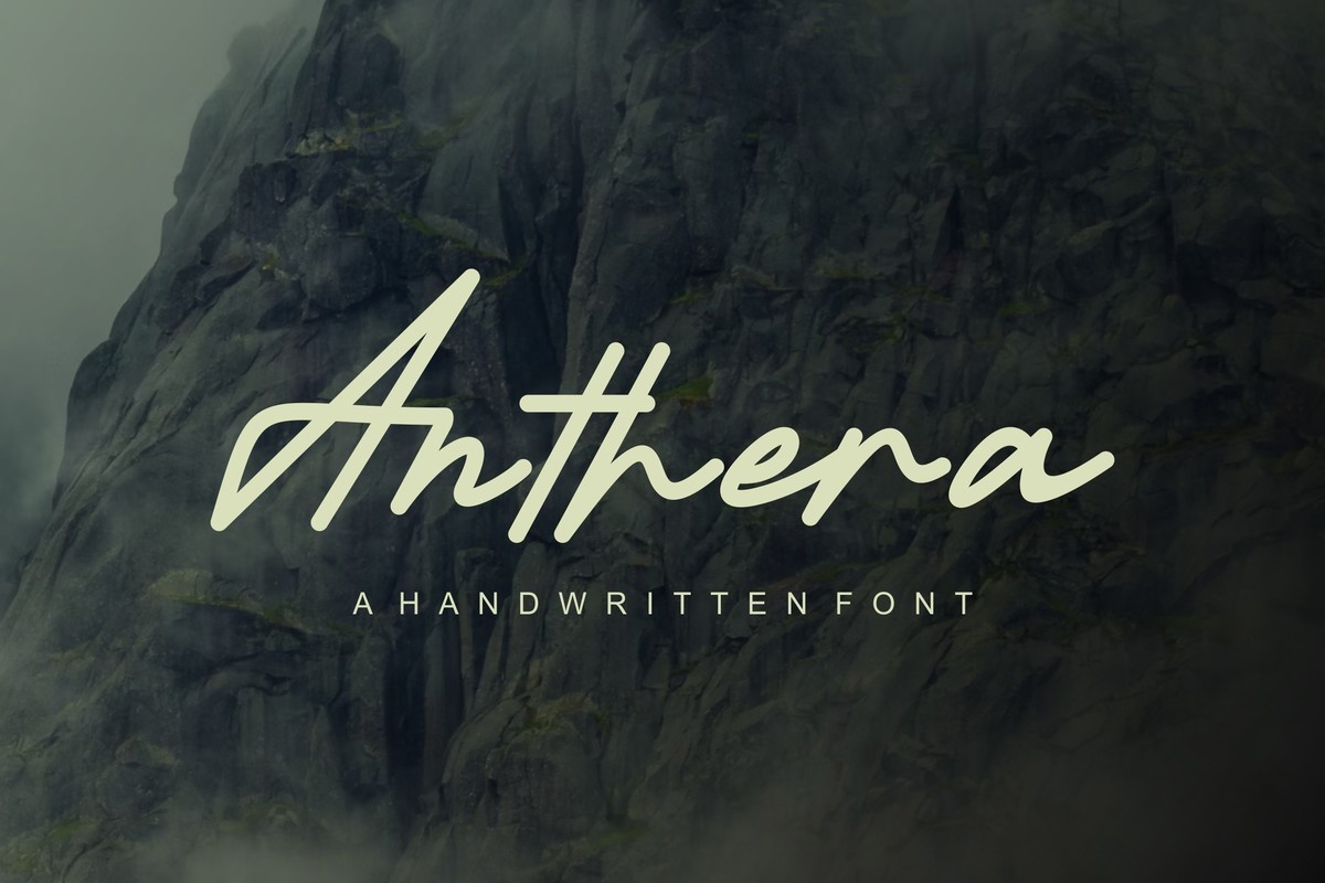 Пример шрифта Anthera