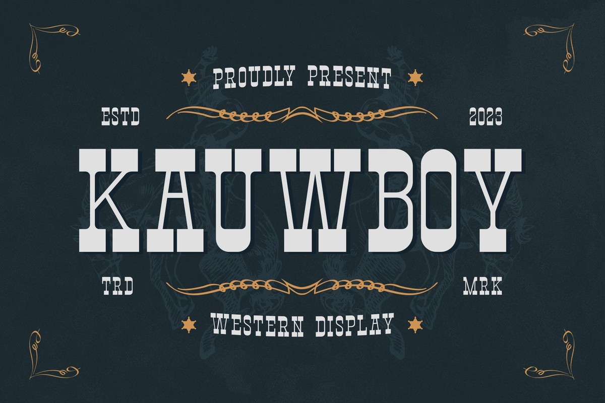 Пример шрифта Kauwboy Regular