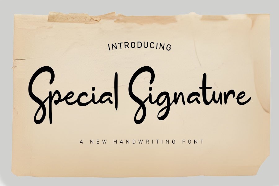 Пример шрифта Special Signatur