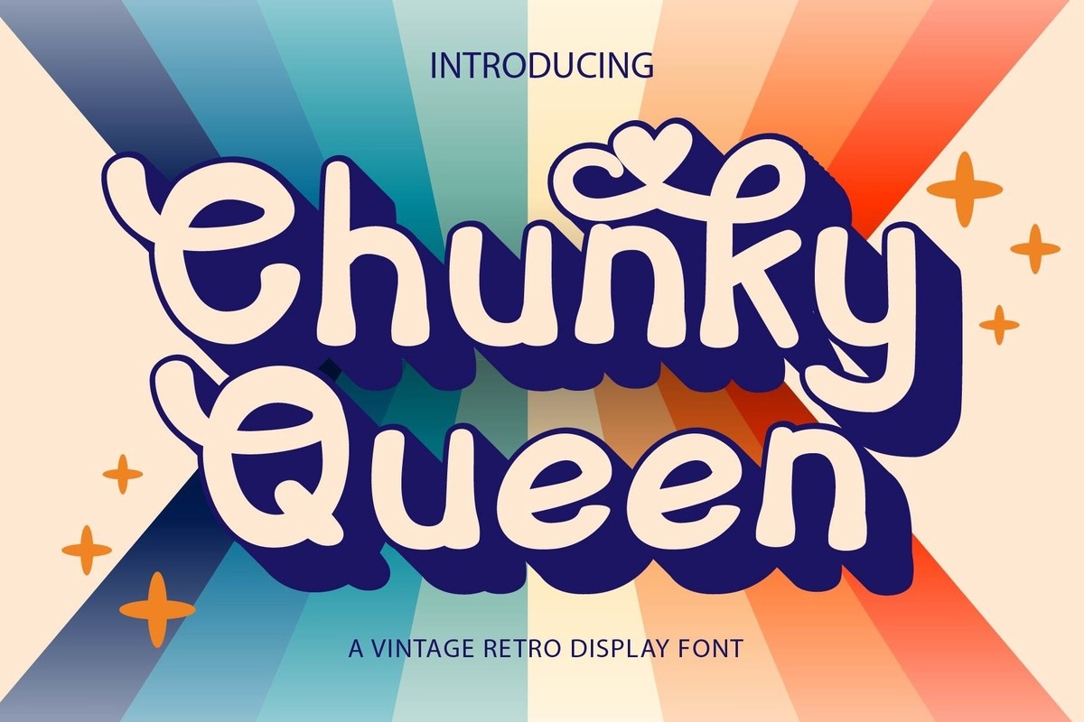 Пример шрифта Chunky Queen Regular